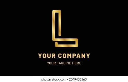 Golden Letter L Logo Vector