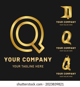 Golden Letter Q Logo Collection