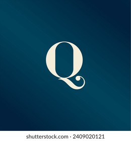 Golden Letter Q Logo Icon . Initial Letter Q Design Vector Luxury Gold Color.