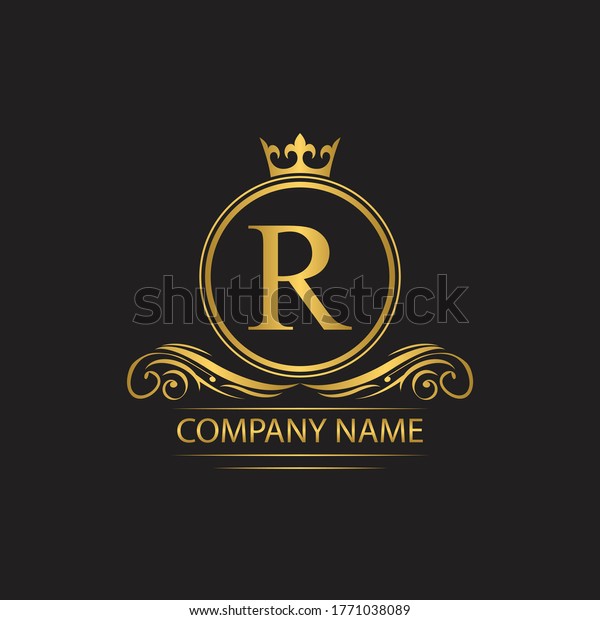 Golden Letter R Template Logo Luxury Stock Vector (Royalty Free ...