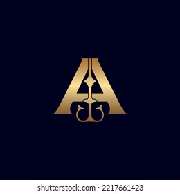 Golden letter ROYAL A luxury