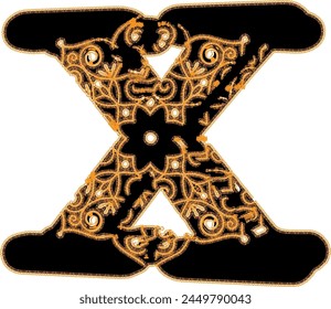Golden Letters And Soft Illuminations-X