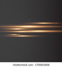  Golden light effect. Abstract laser beams of light. Chaotic neon rays of light .
