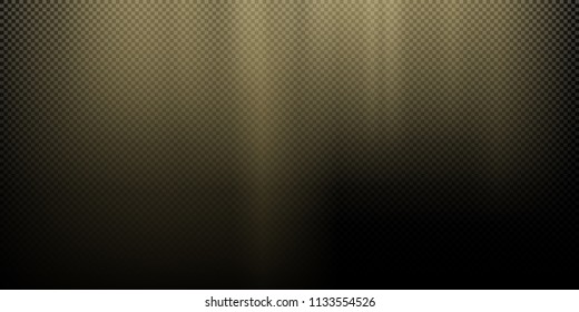 Golden light effect on a transparent background. Abstract golden glow for your design. Backlight for your project. Vector illustration. EPS 10
