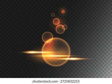 Conjunto de colección de efectos de luz dorada Vector