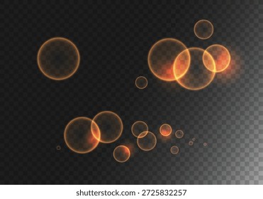 Vetor de conjunto de coleção de efeitos de luz dourados