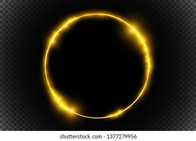 Golden light frames and design elements. Beautiful frames. Light banners.