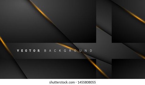 A golden light line of dark gray luxury background shadows. suitable for your background design
