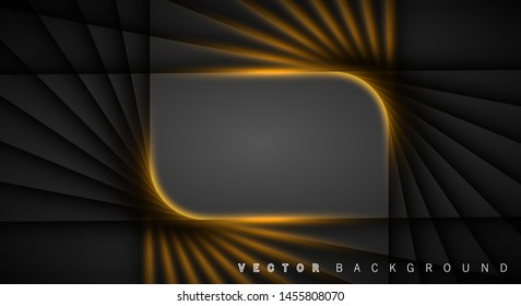 A golden light line of dark gray luxury background shadows. suitable for your background design
