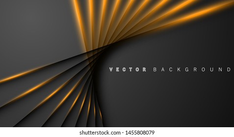A golden light line of dark gray luxury background shadows. suitable for your background design
