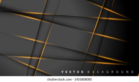 A golden light line of dark gray luxury background shadows. suitable for your background design
