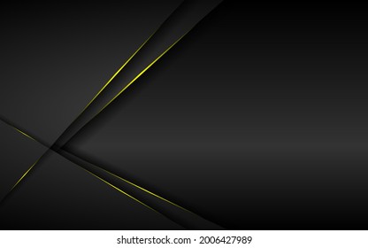 golden light lines on dark gray polygon abstract background