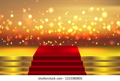 Golden Light On Golden Stage Stock Vector (Royalty Free) 1313380805