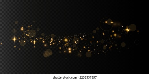 golden light png. Bokeh light lights effect background. Christmas glowing dust background Christmas glowing light bokeh confetti and glitter texture overlay for your design.
