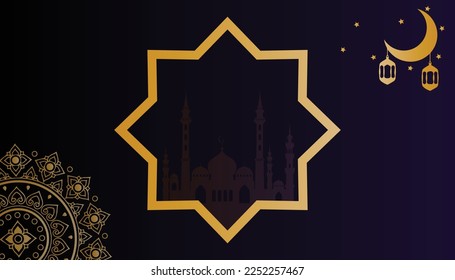 Golden Light Ramadhan Islamic Background