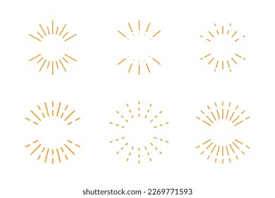 Golden light rays outline for copy space text