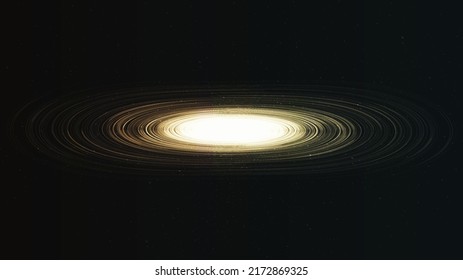 Golden Light Spiral Black hole on Galaxy background with Milky Way spiral,Universe and starry concept design,vector