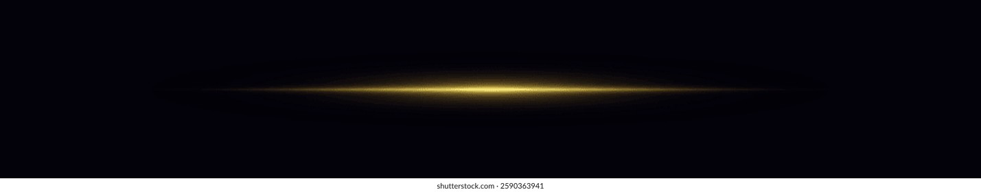 Golden Light Streak - Intense Glowing Beam Effect for Futuristic, Sci-Fi, and Luxury Design Elements with a Transparent Background