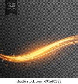 Golden Light Streak Transparent Effect Background