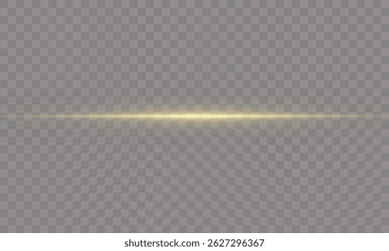 Golden light streaks with radiant glow, laser effect, and sparkles on dark background — vector design for advertising, futuristic energy, or luminous explosion themes