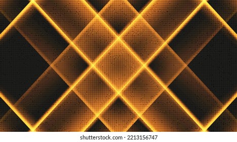 Golden Light Technology Background,Digital and Connection Concept design,Vector illustration.