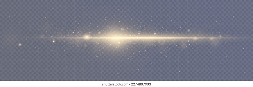 Golden light vectors.Bright gold star.Light flash.Gold glitter.
