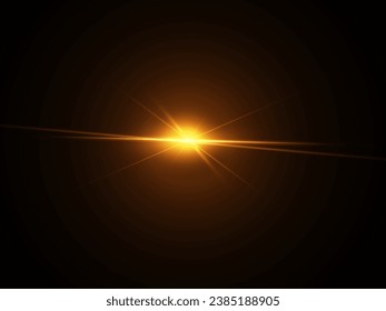 Golden light vectors.Bright gold star.Light flash.Gold glitter.