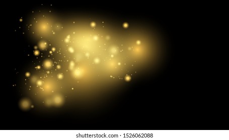 Golden Lights Background. Christmas Lights Concept. Texture background abstract black and white or silver, gold Glitter and elegant for Christmas 