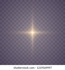 Golden lights sparkles isolated. Vector illustration of glowing lens flares and sparks.
Set of glowing stars. Vector illustration