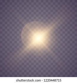 Golden lights sparkles isolated. Vector illustration of glowing lens flares and sparks.
Set of glowing stars. Vector illustration