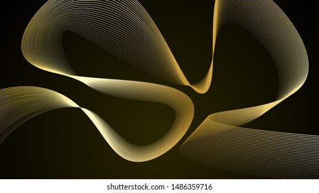 golden line abstract background vector illustration