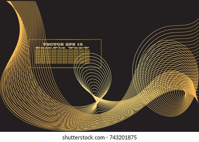 Golden line abstract pattern background,EPS10