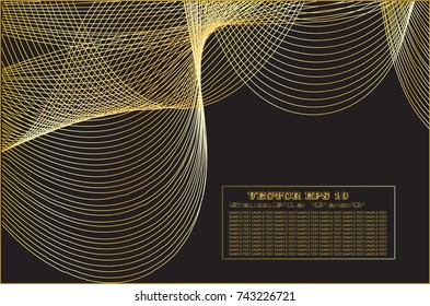 Golden line abstract pattern background,EPS10
