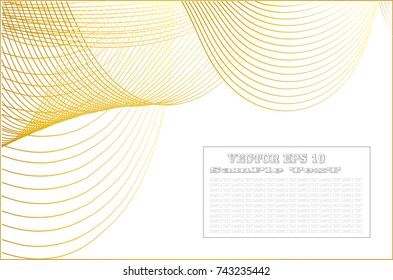 Golden  line abstract pattern background,EPS10