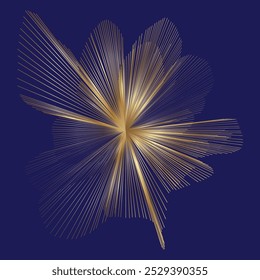 Golden line art spark vector design