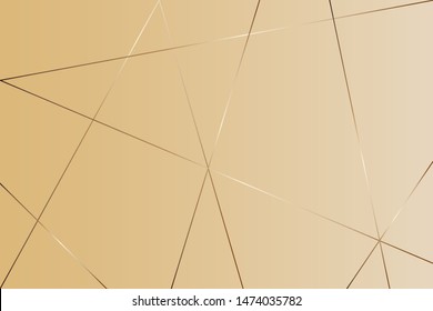 Golden line background. Abstract gold artistic of geometric background. Vector illustration 