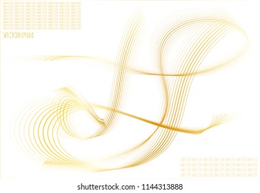 Golden line drawing abstract pattern background,EPS10