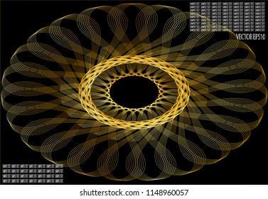 Golden line drawing abstract pattern background,EPS10