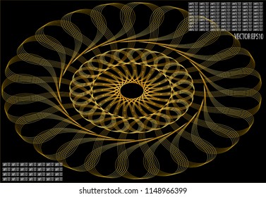 Golden line drawing abstract pattern background,EPS10
