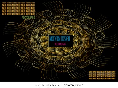 Golden line drawing abstract pattern background,EPS10