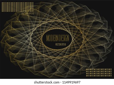 Golden line drawing abstract pattern background,EPS10