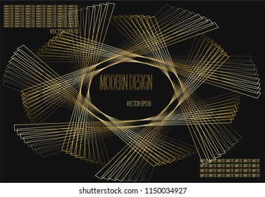 Golden line drawing abstract pattern background,EPS10