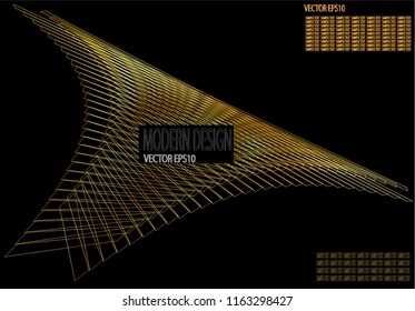 Golden line drawing abstract pattern background,EPS10