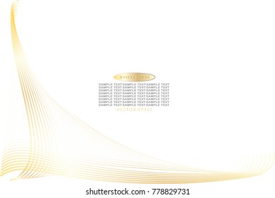 Golden line drawing abstract pattern background,EPS10