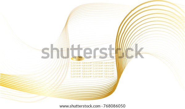Golden Line Drawing Abstract Pattern Backgroundeps10 Stock Vector ...