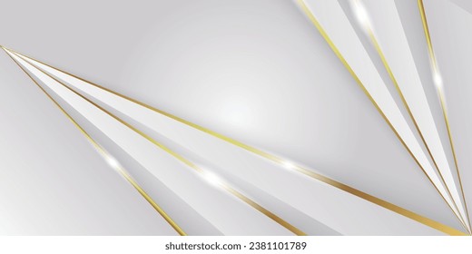 golden line elements and curve light effect.Luxury White and Gold Background with Golden Lines and Paper Cut Style. Premium Gray and Gold Background for Award, Nomination, Ceremony, Invitation