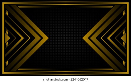 Golden Line Geometric   Black Background  Luxury universal 