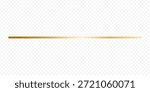 Golden line  gold line  aesthetic line. Vector modern