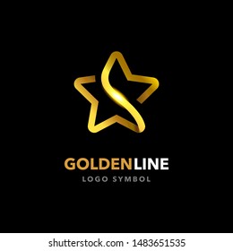 Golden Line Premium Logo Symbol
