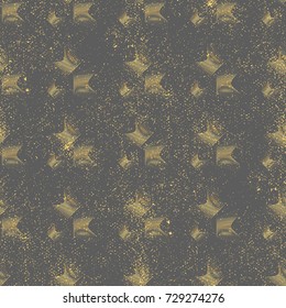 Golden line seamless pattern
